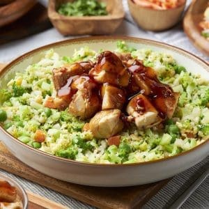 Paleoish Kung Pao Chicken Bowl
