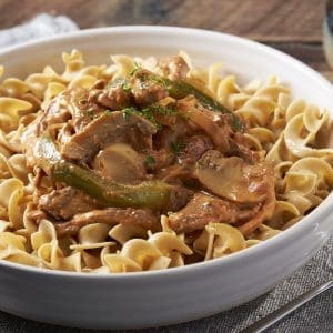 Portugese Beef Stroganoff