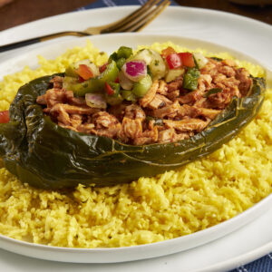 Paleo Poblano Stuffed Pepper